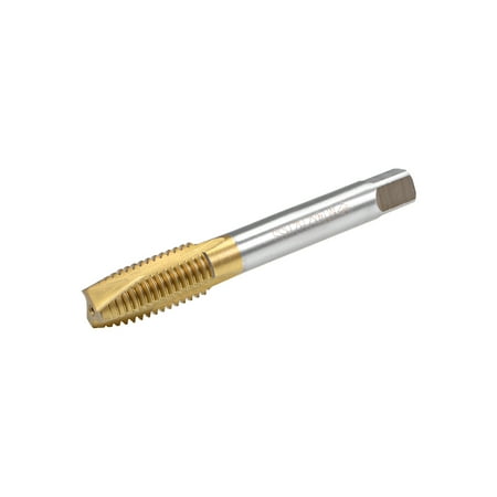 

Spiral Point Plug Threading Tap M14 x 2 Thread Ground Threads H2 3 Flutes HSS 6542 Titanium Coated
