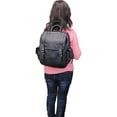 thumbnail image 4 of AmeriLeatherLeather Backpack 3 Way Convertible Women's Travel Bag Purse Shoulder Tote Bag-Color:Brown, 4 of 6