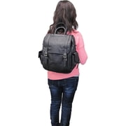 AmeriLeatherLeather Backpack 3 Way Convertible Womens Travel Bag Purse Shoulder Tote Bag-Color:Brown