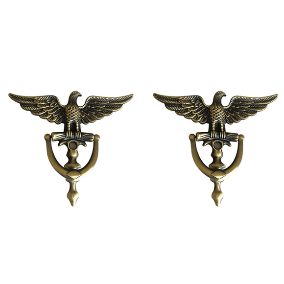 2X Antique Door Knocker Eagle Head Door Knocker for Front Door Home Decor Ring Furniture Handle Hardware Knocker