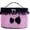 D, variant on Portable Travel Makeup Organizer for and with Black Bow Polka Pattern Handle Zipper Closure Ruffle and Polyester Tote Storage Pouch for Cosmetics Craft and Personal
