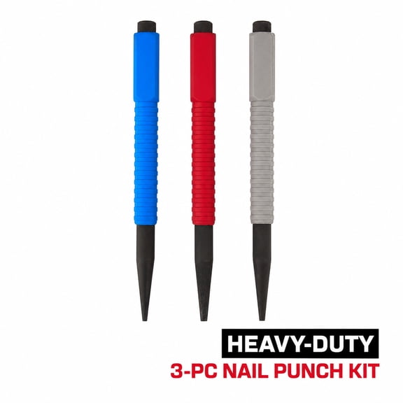 Hyper Tough Nail Punch Kit, 3 Pieces
