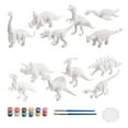 thumbnail image 3 of Kit de construcción DIY con moldes de dinosaurios pintados (12 dinosaurios diferentes). Materiales para dibujar y garabatear. Ideal para niños. Incluye 20 ml de yeso para dinosaurios., 3 of 9