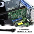 thumbnail image 5 of Sleeved ATX 4 Pin P4 Male to ATX P4 Female CPU Power Extension Cable Black, 5 of 10