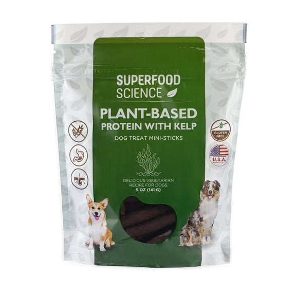 Superfood Science Vegan Dog Treats with Sweet Potato, Dry, Semi-Soft, 5 oz.