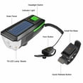 thumbnail image 5 of Solar Powered Light USB Rechargeable LED Bicycle Headlight Bike Front Lamp+Horn, 5 of 10