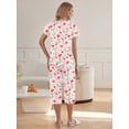 thumbnail image 2 of Conjunto de pijama Ekouaer - Pantalones capri de manga corta con estampado floral, 2 of 6