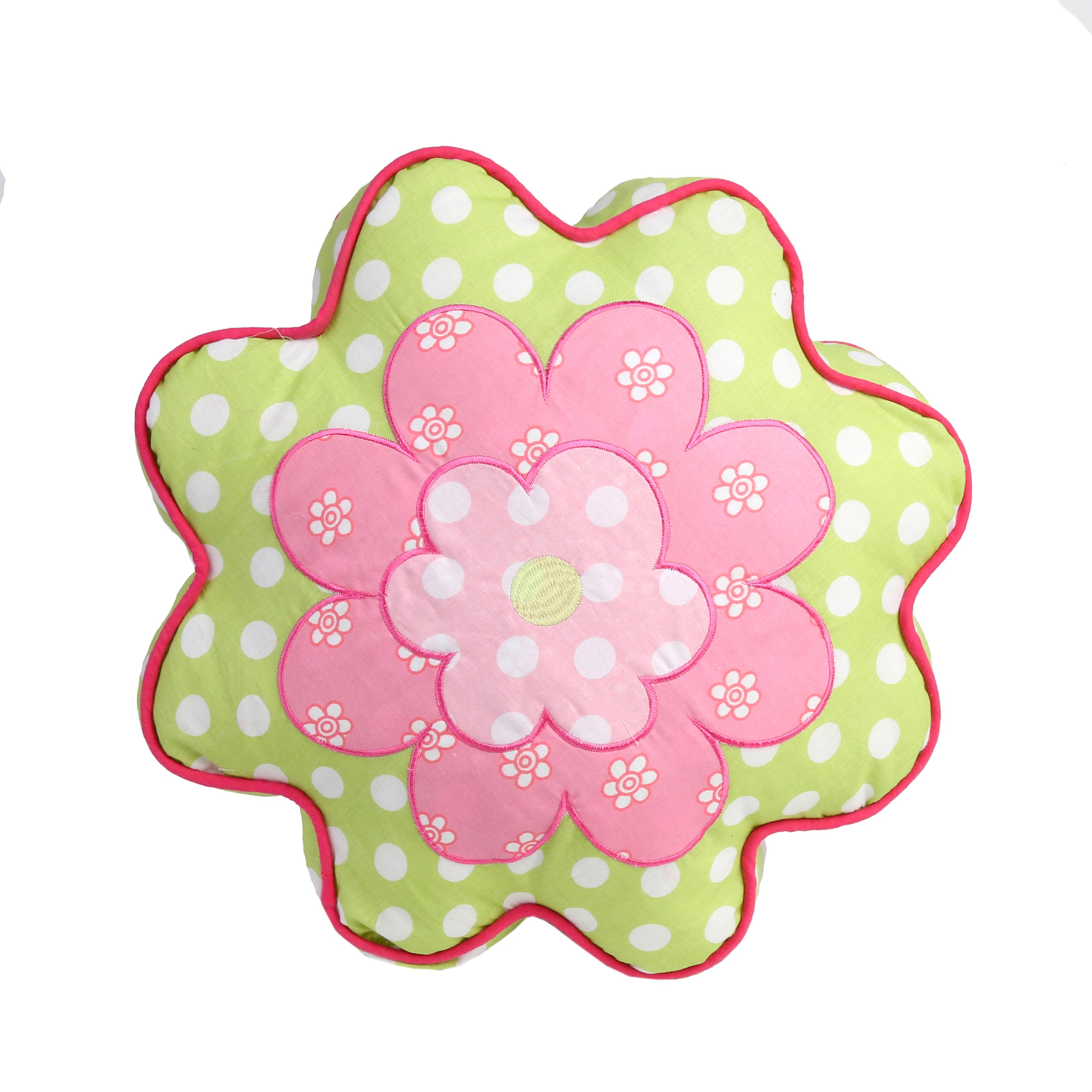 Cozy Line Home Fashions Pink Flower Shaped Decorative Throw Pillow