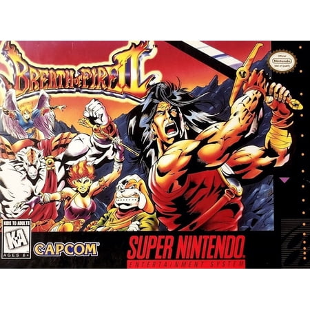 Restored Breath of Fire II (Super Nintendo, 1995) SNES Fighting Game (Refurbished)