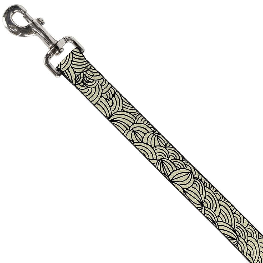 Buckle-Down Pet Leash, Dog Leash, Doodle Cream Black, 6 Feet Long 1.0 Inch Wide