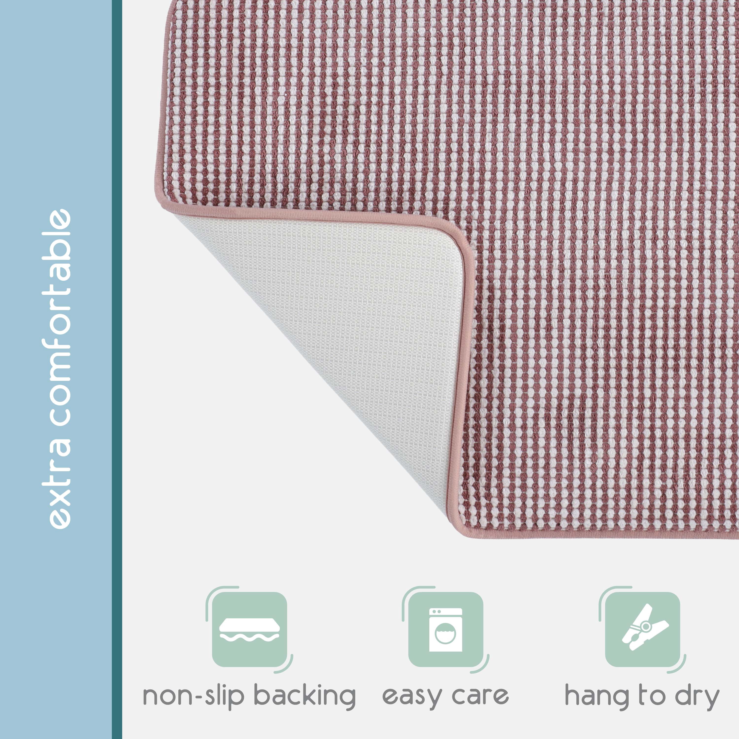 Vellux Bliss Memory Foam Bath Rug, 20" x 30", Berry