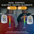 thumbnail image 6 of Royalcraft Electric Blanket King Size 90"x100" Flannel Heated Throw Blanket, Dual Controls Setting Electric Blanket, 10 Heating Levels, 12H Auto-off, 5 Years Warranty, Machine Washable, 6 of 9