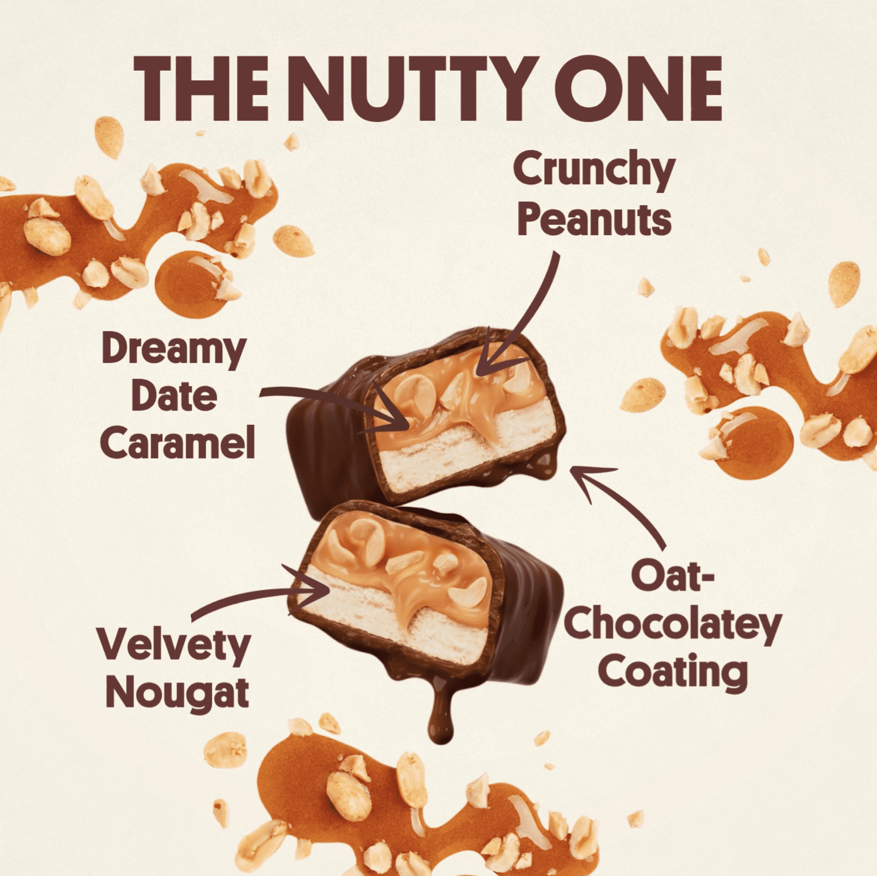 Harken The Nutty One Candy Bar with Peanuts 1 Each
