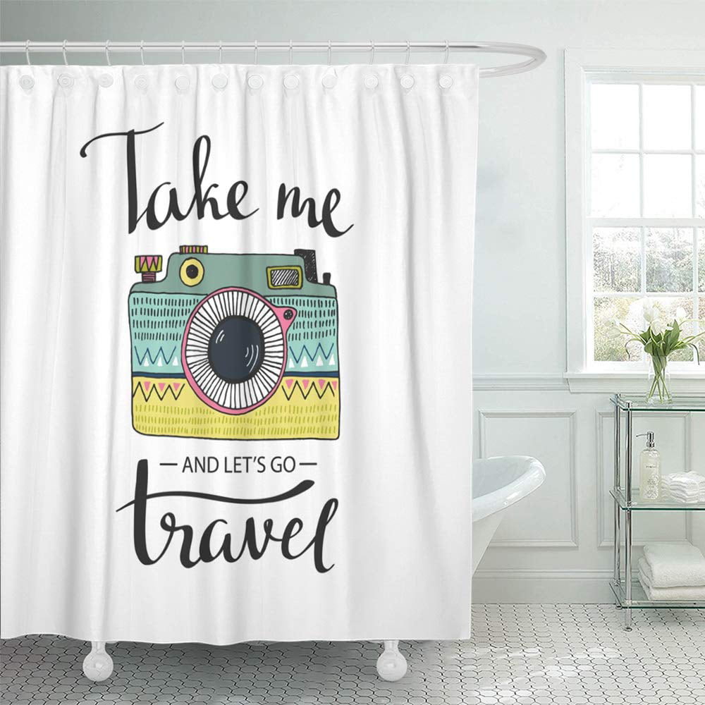 travel city shower curtain