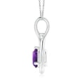 thumbnail image 2 of ANGARA Natural Solitaire 1.15 ct Amethyst Infinity Twist Pendant in 925 Sterling Silver for Women (Size-7mm) | February Birthstone, Anniversary, Jewelry Gift for Women | Natural Amethyst Necklace, 2 of 8