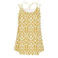 thumbnail image 5 of Goodeals Printed Tank Tops for Women Summer Loose Flowy Shirts Fashion Double Spaghetti Strap Camisole Dressy Casual Sleeveless Work Blouses Square Neck Outfits(Yellow,S), 5 of 6