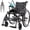 Gray, variant on VOCIC Lightweight Folding Portable Self-Propelled Wheelchair with Flip-Back Arm, Double-Brake, 23.6-inch Rear Wheels, Gray