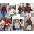 thumbnail image 5 of PRETTYGARDEN Batwing Sleeve Sweaters for Women Pullover Fall Clothes,Cozy Ribbed Knit,Single Side Button,Cinched Waist,Business Casual Work Outfits, Trendy Fall Winter Fashion Clothing, 5 of 8