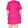 thumbnail image 4 of Women's Plus Size Casual Relaxed Fit Short Sleeves Front Pockets Solid T-Shirt Dress, 4 of 4