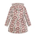 thumbnail image 2 of Gibobby Chaqueta de invierno para niñosNiñas pequeñas de manga larga invierno cálido Outwear chaqueta abrigo estampado de flores con capucha Outwear(Rojo, 3-4 Años), 2 of 3
