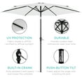 thumbnail image 6 of Best Choice Products 10ft Outdoor Steel Market Patio Umbrella w/ Crank, Tilt Push Button, 6 Ribs - White, 6 of 8