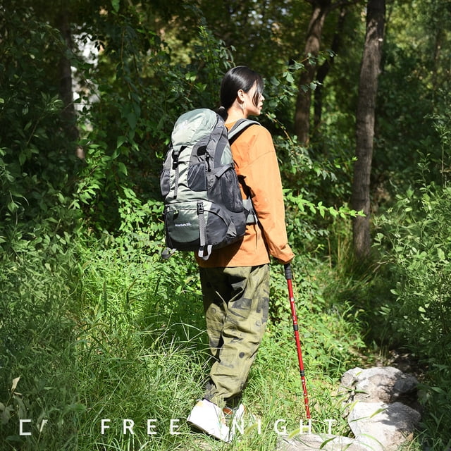 LINMOUA Sac à Dos 50 L Sac à Dos d'Extérieur Randonnée MenTrekking Camping Sac à Dos Femmes Cyclisme Voyage Sacs de Jour Homme Imperméable Sacs à Dos d'Alpinisme