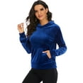 thumbnail image 5 of LELINTA Velour Track Shirt Top for Women Hoodie Sweatshirt Yoga Running Sport Sweatsuit Jogger Sport Top, 5 of 7