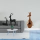 thumbnail image 2 of Estatua de reno,Estatua de reno negro,decoración del hogar,arte y artesanía,estatua,Estatuas,figuras de animales,manualidades,Escultura de madera del zoológico,regalo de decoración de, 2 of 8
