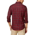 thumbnail image 2 of Club Room Mens Plaid Button Up Shirt, Red, Small, 2 of 2