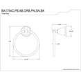thumbnail image 2 of Kingston Brass BA1754PB Heritage 6" Towel Ring, Polished Brass(Pack of 2), 2 of 2