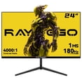 thumbnail image 1 of Raywego Monitor Plano Para Juegos De 24 Pulgadas Full Hd 1920X1080 180 Hz 1 Ms Tecnología De Cuidado De Los Ojos Con Sincronización Adaptativa Hdmi Displayport Hdmi*1/Dp*1/Usb*1 Diseño De 3 Lados Prác, 1 of 5
