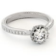 thumbnail image 4 of Side Halo 14K White Gold Diamonds Classic Ring, 4 of 4