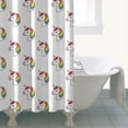 thumbnail image 4 of Mini Unicorn Head Pattern Shower Curtain 36"x72" ,Bathroom Decorative Shower Curtains Set with 12 Hooks,Modern Waterproof Washable Shower Curtain, 4 of 6