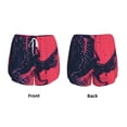thumbnail image 3 of Disketp Rock Skull Guitarist Women's Shorts Workout Shorts for Athletic Gym Running Shorts with Phone Pockets-Small, 3 of 7
