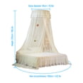 thumbnail image 2 of Dosel de cama universal con cúpula, entrada individual, malla fina, cortina de encaje, estilo princesa, decoración de dormitorio, fácil instalación, color blanco, 2 of 8