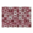 thumbnail image 1 of Love Cutting Board, Hearts for Valentine Checked Pattern Square Geometric Vintage, Decorative Tempered Glass Cutting and Serving Board, Small Size, Dried Rose White, by Ambesonne, 1 of 1