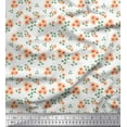 thumbnail image 1 of Soimoi Moss Georgette Fabric Leaves & Flower Floral Decor Fabric Printed Yard 42 Inch Wide, 1 of 1