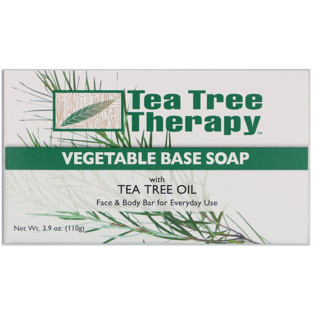 Tea Tree Therapy Vegetable Base Soap with Tea Tree Oil, 3.9 oz (110 g