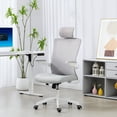 thumbnail image 2 of HOMCOM Ergonomic Office Chair, Desk Chair with Adjustable Headrest, Grey, 2 of 10