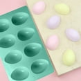 thumbnail image 3 of Easter Egg Shaped Candy Mold Easy Demolding, Non-Stick, Heat-Resistant, DIY Three-Dimensional 8 Grids, Silicone Cake Mold, Kitchen Supply, 3 of 8