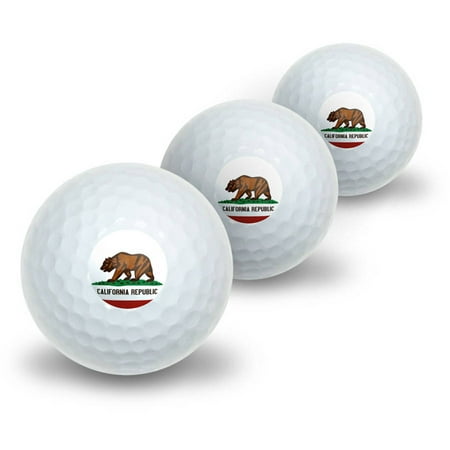 California Republic Flag Novelty Golf Balls, 3pk (Best Golf In California)