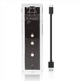 thumbnail image 1 of 3X M.2 NGFF Dual Protocol SSD Case USB Type C 10Gbps PCI-E M2 SSD Transparent External Enclosure Hard Disk Box, 1 of 5