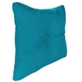 thumbnail image 4 of Jordan Manufacturing 24" x 24" Canvas Turquoise Solid Square Tufted Outdoor Deep Seat Chair Back Cushion with Fabric Button (2 Pack), 4 of 9
