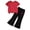 H, variant on mgoYE Girl Pants Sets Size 7 Girls Flare Pants Sets Summer, Toddler & Big Kids 2-Piece Graphic Tee and Bell Pants Clothing Set Stretchy Outfits(H,3-4 Years)