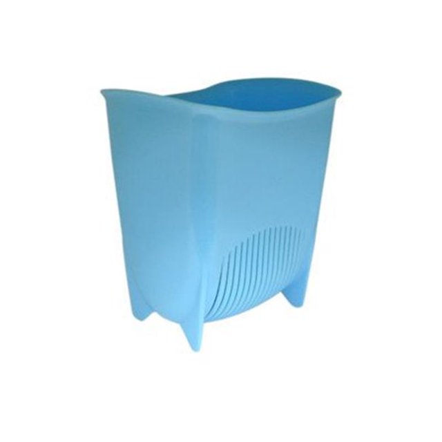 Wallmates 8523-BLU Push N Stay Suction Square Storage Container, Blue