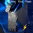 thumbnail image 5 of Engraved Torch Lighter Blue Jet-Flame Cigers Lighters Cool Bright Sound Lighters Smokings Accessories, 5 of 5