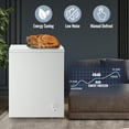 thumbnail image 6 of JIEJIA Compact Freezer 4.2 cu ft Environmental Chest Freezer, Mini Freezer with 7 Gear Adjustable Temperature, Removable Storage Basket, Energy Saving, White, 6 of 9