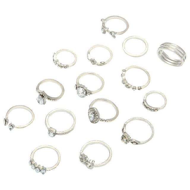 Ensemble de Bagues Style Bohème Vintage 15 Pcs