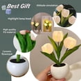 thumbnail image 5 of Led Tulip Night Light Simulation Flower Table Lamp Home Decoration Atmosphere Lamp Romantic Potted Gift For Office/room/bar/cafe, 5 of 5