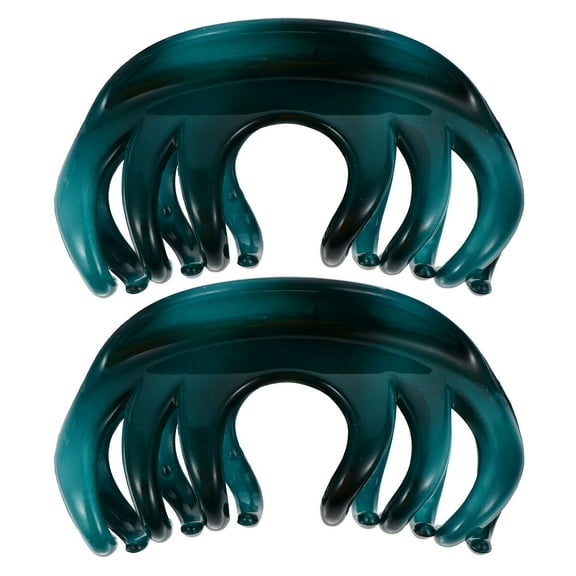 Luxshiny 2Pcs Acrylic Hair Clamp Blue Large Hair Clip Comfortable Clamp for Office Use